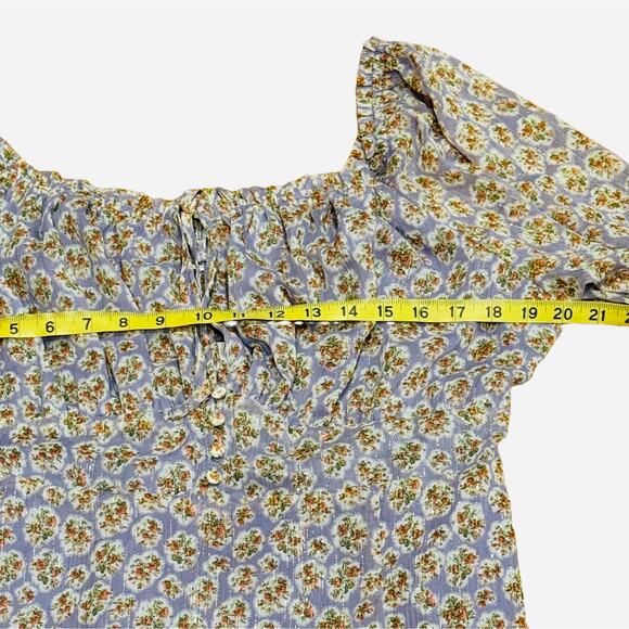 NWT Forever 21 Plus Size 1X Purple Ditsy Floral Print Midi Dress fairy boho - Picture 8 of 10